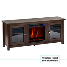Load image into Gallery viewer, e-Flame USA Montana Electric Fireplace Stove TV Stand - 58"x24" - Walnut Espresso Finish
