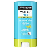 Load image into Gallery viewer, Neutrogena Wet Skin Kids Water Resistant Sunscreen Stick, Kids Sunscreen for Face and Body, Broad Spectrum SPF 70 UVA/UVB Sun Protection, Oil-Free &amp; Hypoallergenic, 0.47 oz
