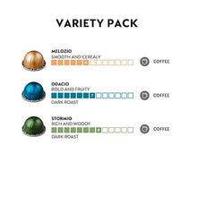 Load image into Gallery viewer, Nespresso Capsules VertuoLine, Medium and Dark Roast Coffee, Variety Pack, Stormio, Odacio, Melozio, 30 Count, Brews 7.77 Ounce
