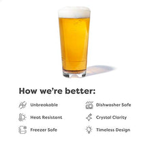 Load image into Gallery viewer, TOSSWARE RESERVE 20oz Stacking Cooler, SET OF 4, Premium Quality, Tritan Dishwasher Safe &amp; Heat Resistant Unbreakable Plastic Beer Glasses, Clear
