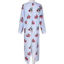 Load image into Gallery viewer, Women's Floral Kimono Cardigan Summer Tops Loose Beachwear Swimsuit Long Cover ups Blouse Blue
