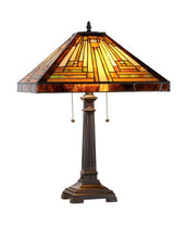 Load image into Gallery viewer, Chloe Lighting CH33359MR16-TL2 Innes Tiffany-Style Mission 2 Light Table Lamp 16-Inch Shade
