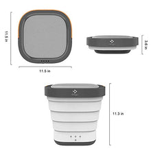 Load image into Gallery viewer, Portable Mini Folding Clothes Washing Machine, Bucket Automatic Home Travel Self-driving Tour Underwear Foldable Washer and Dryer,Pink
