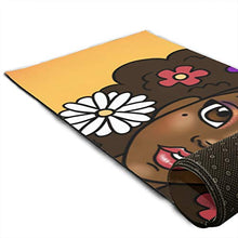 Load image into Gallery viewer, Afro Flower Yellow Sexy Lady ECO Aqua Power Kinematic Iyengar Kundini Hot Pilates Gymnastics Hatha Yoga Mat Exercise Mat Merchandise Decor Decorate

