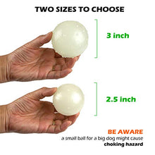 Load image into Gallery viewer, Glow in The Dark Balls for Dog, Light Up Dog Fetch Toy Balls for Large and Small Dogs, Come with a 21 LED UV Flashlight for The Best Glowing Effect at The Night (R&amp;L 2 Pack - 2.5 inch)

