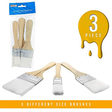 Load image into Gallery viewer, US Art Supply 3 Pack of Variety Size Synthetic Bristle Paint, Chip and Utility Paint Brushes for Paint, Stains, Varnishes, Glues, and Gesso
