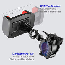 Load image into Gallery viewer, IPOW Bike Phone Mount Holder with Durable Metal Base Silicone Clamp Rubber Band Bicycle Motorcycle Phone Mount Holder Universal Phone Holder for Bike Fit 0.6"-1.2" Handlebars iPhone, Samsung Galaxy
