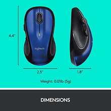 Load image into Gallery viewer, Logitech M510 Wireless Computer Mouse – Comfortable Shape with USB Unifying Receiver, with Back/Forward Buttons and Side-to-Side Scrolling, Blue
