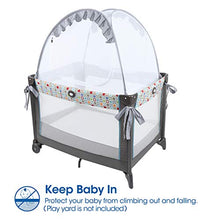 Load image into Gallery viewer, Minnebaby Pack N Play Tent, Keep Baby from Climbing Out, Mini Crib Safety Mesh Canopy, Play Yard Tent Cover, See Through and Breathable, Against Cats and Mosquitoes

