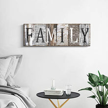 Load image into Gallery viewer, Quotes Wall Art Decor, Family Decorative Signs Inspirational Motto Canvas Prints (With Solid Wood Inner Frame) (Family, 6 x 17 inch)
