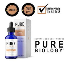 Load image into Gallery viewer, Pure Biology Premium Vitamin C Serum for Face with Hyaluronic Acid &amp; Vitamin E, Brightening Antioxidant Serum for Face, Acne and Dark Spot Corrector, Skin Care for Men &amp; Women (1 oz)
