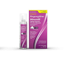 Load image into Gallery viewer, Regoxidine Women's 5% Minoxidil Foam Helps Restore Top of Scalp Hair Loss and Support Hair Regrowth with Unscented Topical Aerosol Treatment for Thinning Hair, 4-Month Supply
