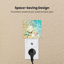 Load image into Gallery viewer, Starfish Coral and Seashell Plug-in Night Light Dusk to Dawn Smart Sensor White Led Nightlight for Bedroom Bathroom Kitchen Hallway Stairs Hallway Energy Efficient Decor Desk Lamp
