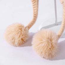 Load image into Gallery viewer, Tangjun Womens Winter Warm Beanie Knit Fur Lining Ear Flaps Cozy Cap Pompom Hat (Pink)
