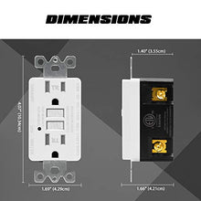 Load image into Gallery viewer, 5 Pack - ELECTECK 15A/125V Tamper Resistant GFCI Outlets, Decor Receptacle with LED Indicator, Decorative Wall Plates and Screws Included, Residential and Commercial Grade, ETL Certified, White
