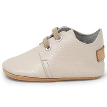 Load image into Gallery viewer, Ella Bonna Oxford Baby Boy Shoes, Soft Sole, Leather Baby Shoes, Toddler Girl Baby Walking Shoes, Newborn Infant Mini Kids Crib Baby Moccasins (Beige, US 5)
