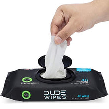 Load image into Gallery viewer, DUDE Wipes Flushable Wipes Dispenser, Unscented Wet Wipes with Vitamin-E &amp; Aloe for at-Home Use, Septic and Sewer Safe, 48 Count (144ct, Pack of 3)
