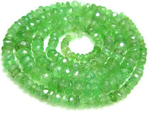 Load image into Gallery viewer, BEADS GEMSTONE AA-Tsavorite Micro Cut Rondelles 13.5 Inch Long Strand -Stones measure- 2-4mm Code-HIGH-6938
