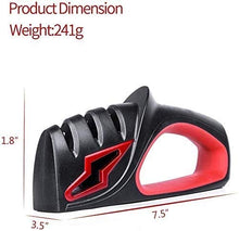 Load image into Gallery viewer, ZOUSHUAIDEDIAN Handheld Professional Knife Sharpener - 3 Stage sharpeners with Anti·Slip Mat, Quickly Sharpening and Honing Non·Serrated Blades, Suitable for Scissors, Cut Resistant Included
