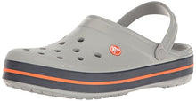 Load image into Gallery viewer, Crocs Unisex Men's and Women's Crocband Clog, Light Grey/Navy, 6 US
