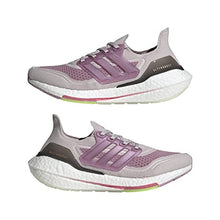 Load image into Gallery viewer, adidas Women's Ultraboost 21 Running Shoe, Ice Purple/White/Rose Tone, 8.5
