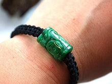 Load image into Gallery viewer, Green Jade Unisex Genuine Adjustable Black Stretchy Good Luck Bracelet for Woman Men Teen Gift for Graduation Back to School Teacher Father 's Day Birthday Gift
