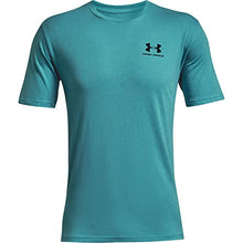 Load image into Gallery viewer, Under Armour Men's Sportstyle Left Chest Short Sleeve T-shirt , Cosmos (476)/Black , XX-Large
