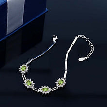 Load image into Gallery viewer, Gem Stone King 925 Sterling Silver Peridot Women's Tennis Bracelet 4.00 Carat Oval Shape Gemstone Birthstone 7 Inch with 1 Inch Extender
