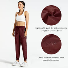 Load image into Gallery viewer, Libin Women's Cargo Joggers Lightweight Quick Dry Hiking Pants Athletic Workout Lounge Casual Outdoor, Ruby Wine S

