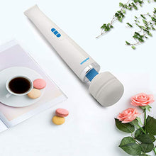 Load image into Gallery viewer, Helisun Magic Massager Rechargeable Cordless Wand Massager USB Charging 8 Speeds and 20 Frequencies Handheld Electric Back Massagers for Neck and Back Quiet
