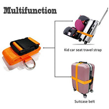 Load image into Gallery viewer, Car Seat Travel Belt to Suitcase,Car Seat Travel Strap to Convert Kid Car Seat and Carry-on Luggage to Airport Car Seat Stroller Carrier,Safe Travel Solution for Transport Car Seat (Orange)
