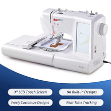 Load image into Gallery viewer, BAi Computerized Embroidery Machines,USB Port,Automatic Thread Trimming and 96 Built-in Embroidery Designs, 7" LCD ColorTouch Screen for Homeuse
