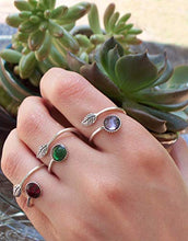 Load image into Gallery viewer, Recycled Vintage Mason Jar Sterling Silver Leaf Ring
