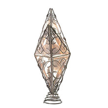 Load image into Gallery viewer, Snowfall Kurt Adler 10 Light 5 Point Silver Wire Star Treetop

