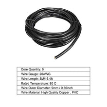 Load image into Gallery viewer, uxcell RVV Wire Cable Extension Cord Copper Wire Electric Conductor 6 Core 20 AWG 5M/16.4ft Length
