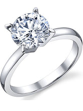 Load image into Gallery viewer, 2 Carat Round Brilliant Cubic Zirconia CZ Sterling Silver 925 Wedding Engagement Ring Size 7
