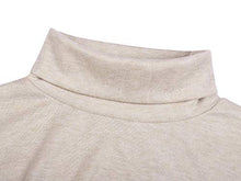 Load image into Gallery viewer, Poriff Men's Casual Slim Fit Long Sleeve Tops T-Shirt Knitted Pullover Turtleneck Sweater Khaki S
