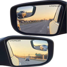 Load image into Gallery viewer, Blind Spot Mirrors [Original Part Look - Fits Shape of Car Door Mirror] Fully Adjustable with Plastic Frame - Model OEM for Blindside and Engineered for optimized viewing image by Utopicar (2 pack)
