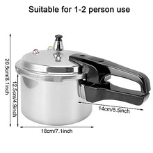Load image into Gallery viewer, Serlium Small Pressure Cooker, 3 Liter Aluminum Alloy Pressure Cooker 18cm/7inch Bottom 3L Mini Pressure Cooker for Gas Stove Induction Cooker
