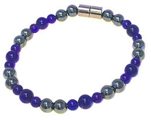Load image into Gallery viewer, HIGHPOWER Magnetic Hematite and Amethyst Bracelet (9.5 Inch)
