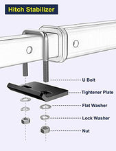 Load image into Gallery viewer, LIBERRWAY Hitch Tightener for 1.25" and 2" Hitches 304 Stainless Steel Hitch Tightener Anti-Rattle Stabilizer Rust-Free Heavy Duty Lock Down Easy Installation Quiet
