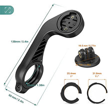 Load image into Gallery viewer, TUSITA Out Front Mount Compatible with Garmin Edge GPS Bike Computer, XOSS G/G+, iGPSPORT GPS - Cycling Handlebar 25.4mm 31.8mm Light Holder Gopro Camera Bracket - Extended Mount Road MTB Accessories

