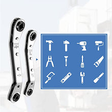 Load image into Gallery viewer, Hvac Service Wrench Refrigeration Service Wrench Set, 3/8 to 1/4, 5/16 x 1/4, Ratchet Wrench Refrigeration Tool Set Air Conditioner Valve with Hexagon Bit Adapter Kit for Equipment Repair
