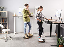 Load image into Gallery viewer, FEZIBO Standing Desk Anti Fatigue Mat Wooden Wobble Balance Board Stability Rocker with Ergonomic Design Comfort Floor Mat (Medium, Obsidian Black)
