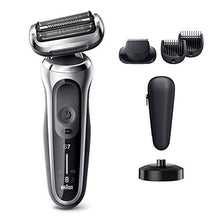 Load image into Gallery viewer, Braun Electric Razor for Men, Series 7 7027cs 360 Flex Head Electric Shaver with Beard Trimmer, Rechargeable, Wet &amp; Dry with Charging Stand and Travel Case
