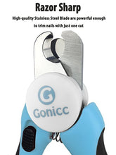 Load image into Gallery viewer, gonicc Dog &amp; Cat Pets Nail Clippers and Trimmers - with Safety Guard to Avoid Over Cutting, Free Nail File, Razor Sharp Blade - Professional Grooming Tool for Large and Small Animals
