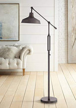 Load image into Gallery viewer, Turnbuckle Industrial Downbridge Floor Lamp LED Oil Rubbed Bronze Adjustable Metal Shade for Living Room Reading Bedroom - Franklin Iron Works
