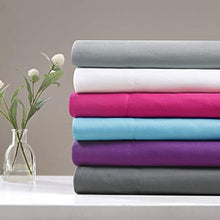 Load image into Gallery viewer, Intelligent Design Side Storage Pockets Ultra Soft Hypoallergenic Wrinkle Free Microfiber Sheet Set Bedding, Twin Xl Size, Grey 4 Piece
