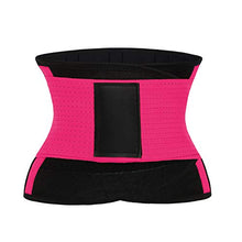 Load image into Gallery viewer, Waist Trainer Belt for Women &amp; Man - Waist Cincher Trimmer Weight Loss Ab Belt - Slimming Body Shaper Belt (Hot Pink, Medium)
