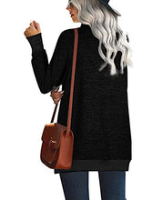 Load image into Gallery viewer, Sweatshirt for Women Tunics or Tops to Wear with Leggings Black Winter XXL
